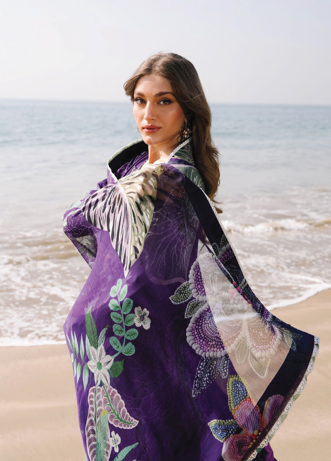 Afsanah by Seran Unstitched Embroidered Lawn 3 Piece Suit SN26UAL D-8 Elin - Summer Collection