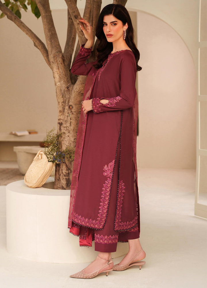 Tabeer by Zarif Unstitched Silk Embroidered 3 Piece Suit ZR26UT ZE-TS-01 MALIKA - Winter Collection