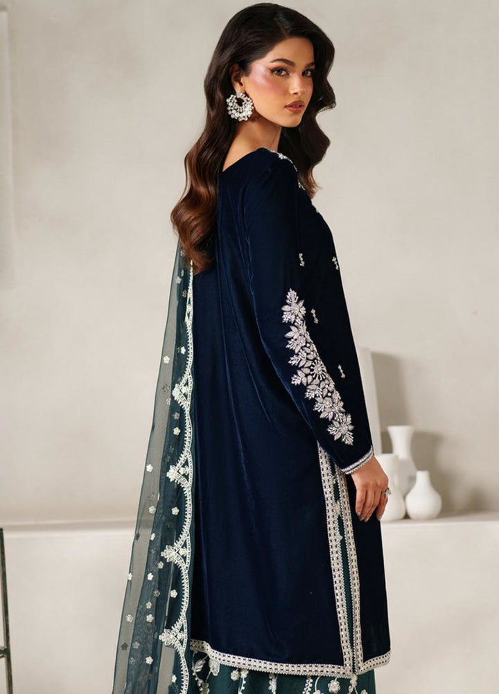 Zarif Exclusive Unstitched Velvet Embroidered Suits 3 Piece ZRF25VE ZRF-V-02 - Festive Collection