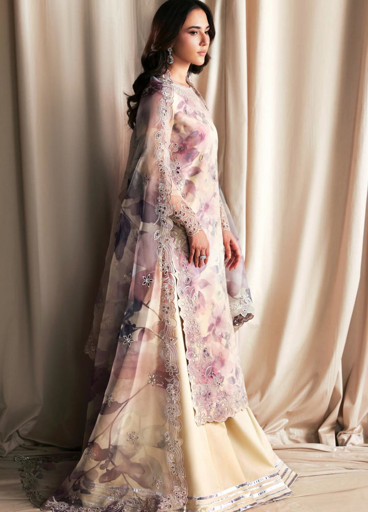 Sirayya by Zarif Unstitched Embroidered Organza 3 Piece Suit ZR26US GAJRA 07 - Wedding Collection