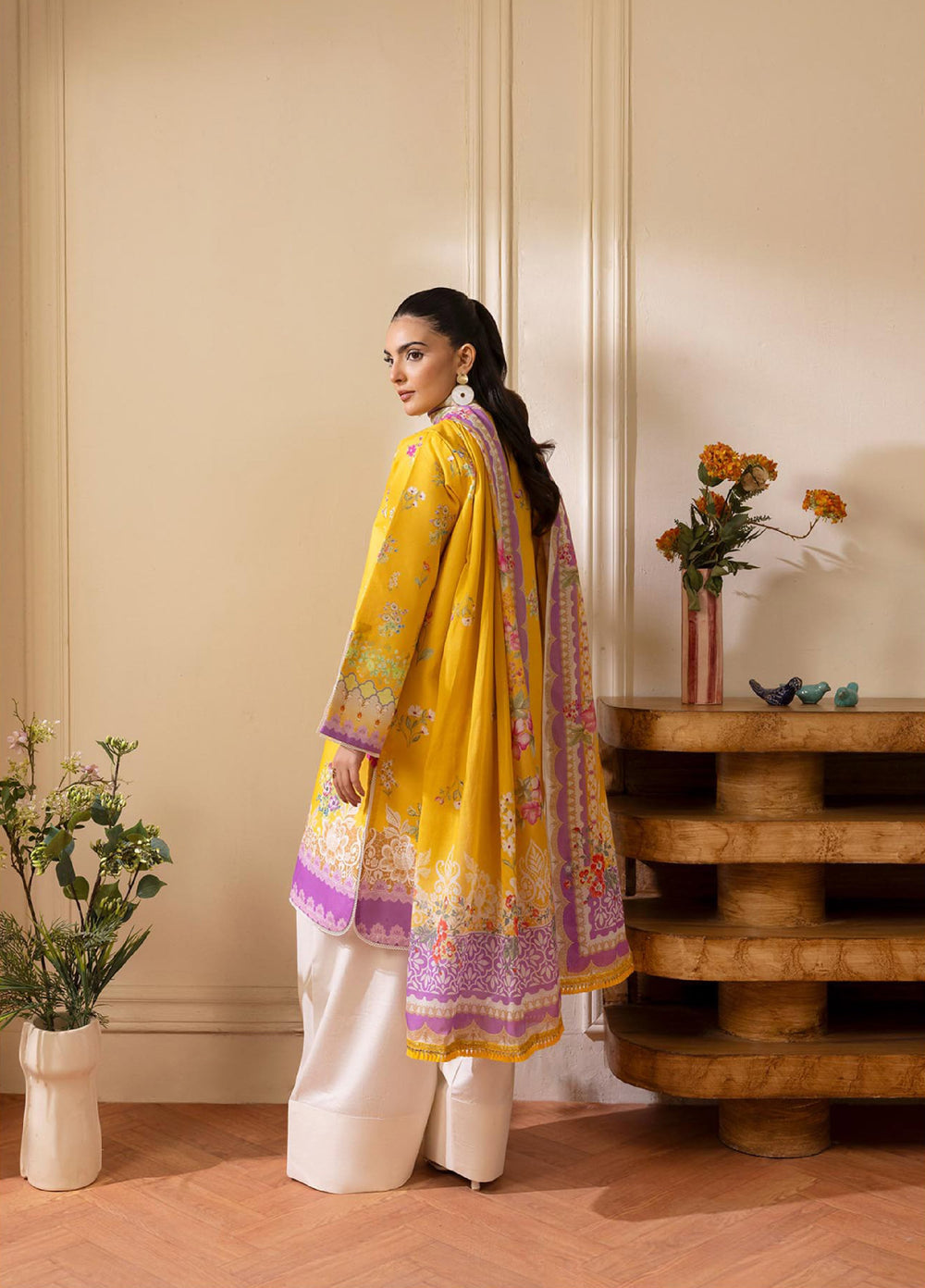 Nissa by RajBari Unstitched Printed Lawn 3 Piece Suit RB26ULN D-01 - Casual Collection