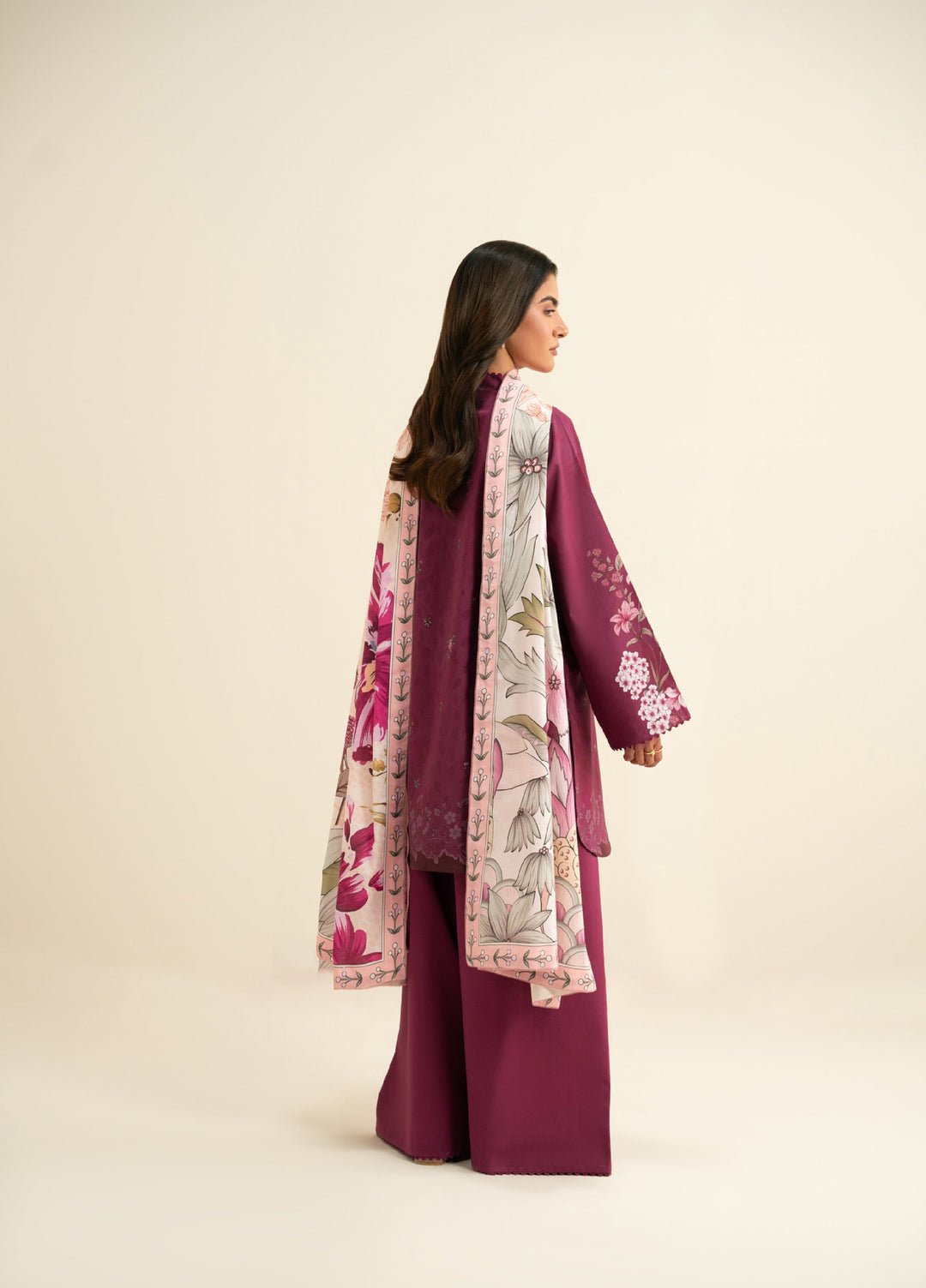 Seran Essentials Unstitched Printed Lawn 3 Piece Suit SN26UEL MELROSE D-09 - Lawn Collection