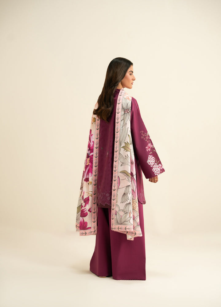 Seran Essentials Unstitched Printed Lawn 3 Piece Suit SN26UEL MELROSE D-09 - Lawn Collection