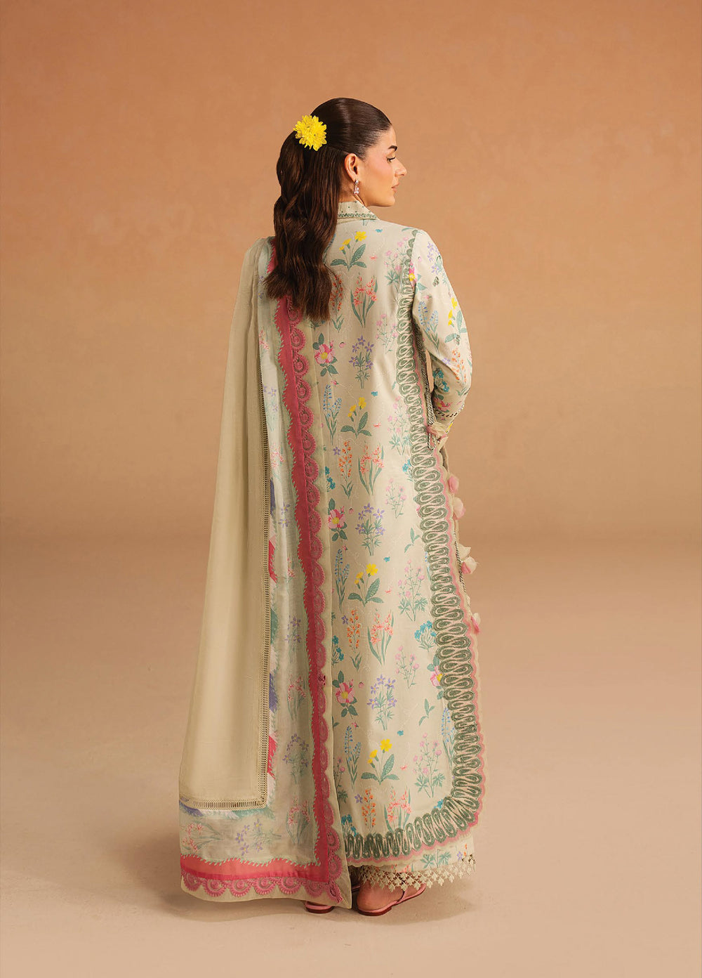 Haze A Prints by Afrozeh Unstitched Embroidered  Lawn 3 Piece Suit AF26UAP Sunlaced Green FWU-111 - Summer Collection