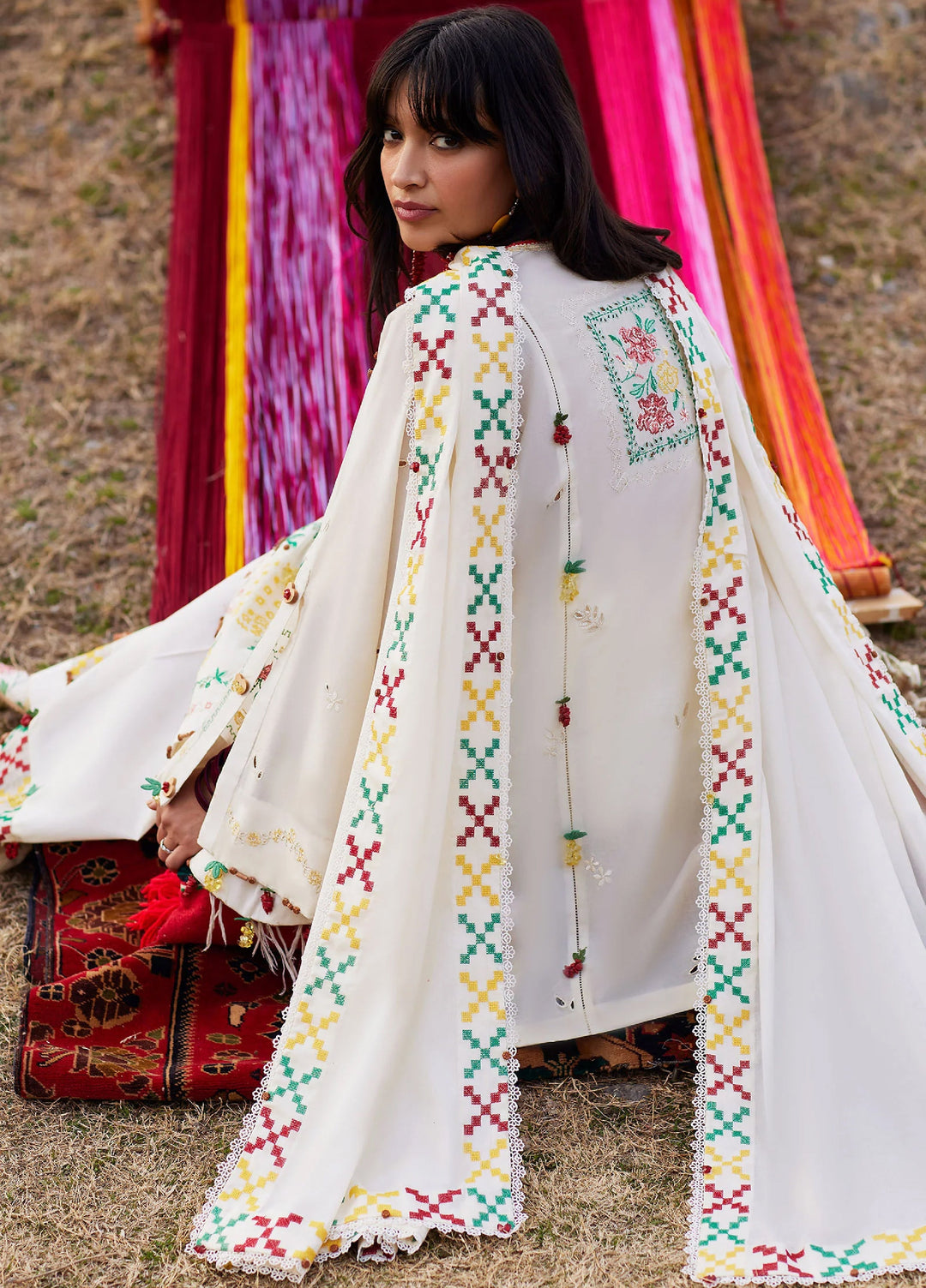 Meili by Zaha Unstitched Embroidered Lawn 3 Piece Suit ZK26UML ZL26-08B - Festive Collection