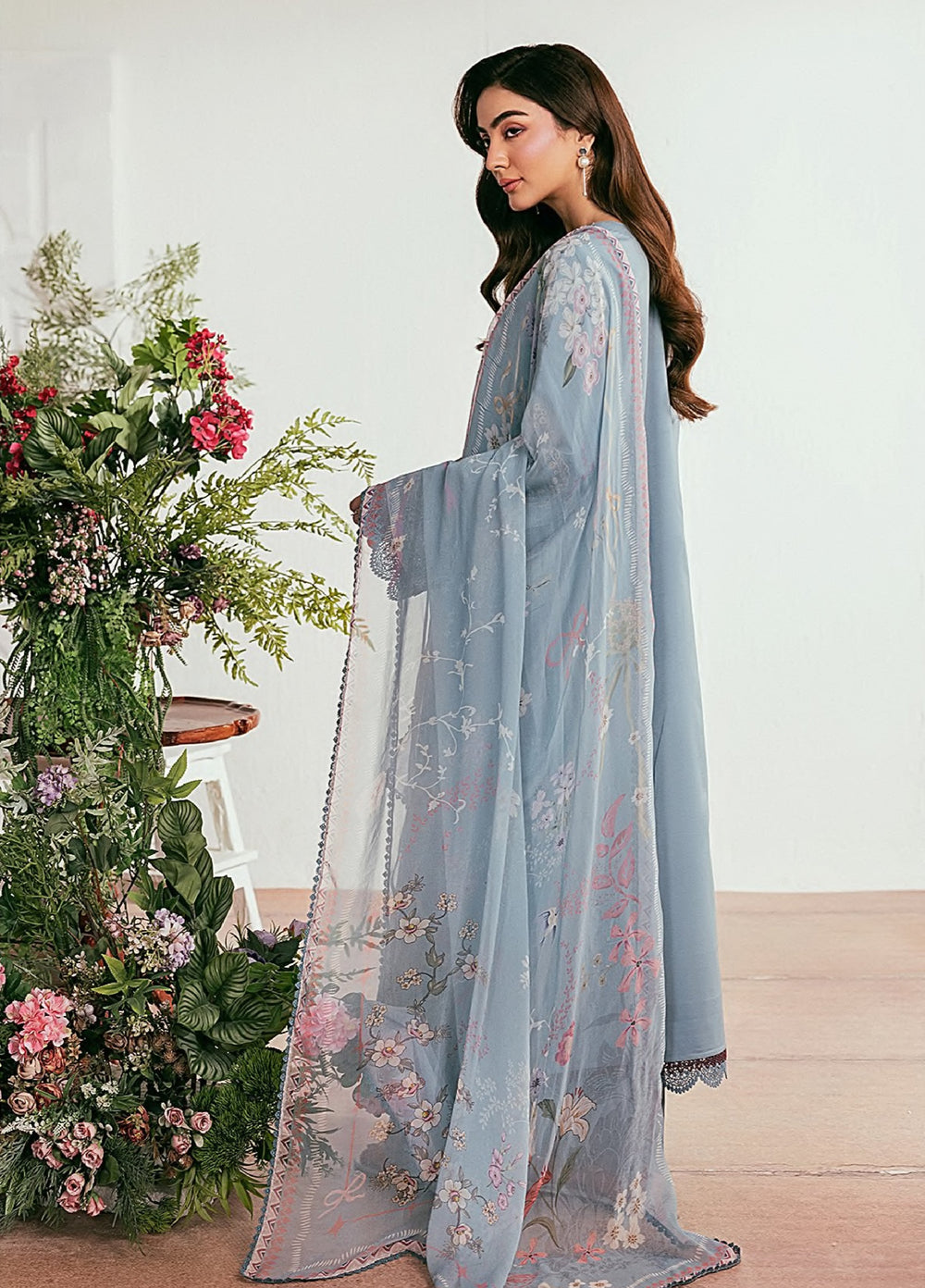 Zync by Florent Unstitched Embroidered Lawn 3 Piece Suit FL26ULZ FZ-3B - Summer Collection