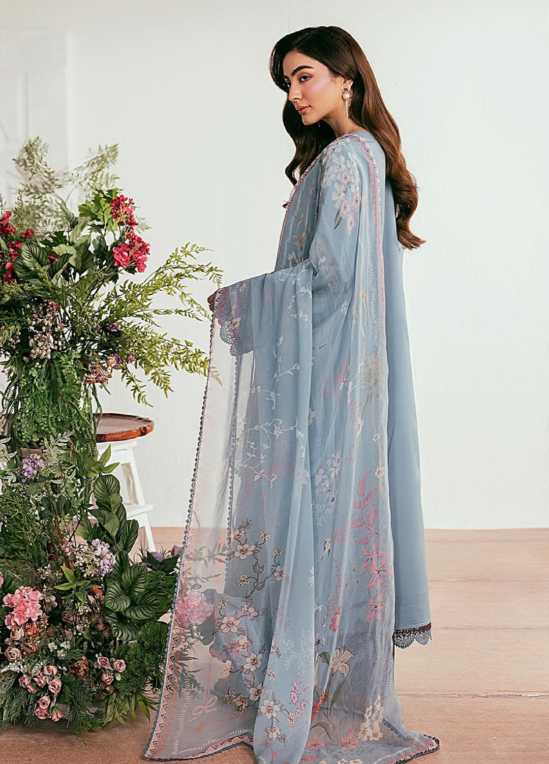 Zync by Florent Unstitched Embroidered Lawn 3 Piece Suit FL26ULZ FZ-3B - Summer Collection