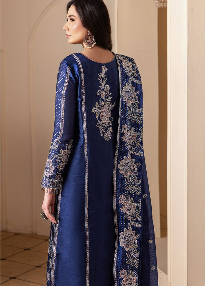 Aaina by Alizeh Unstitched Embroidered Sheesha Silk 3 Piece Suit AF26UASS D-3 BANO - Festive Collection