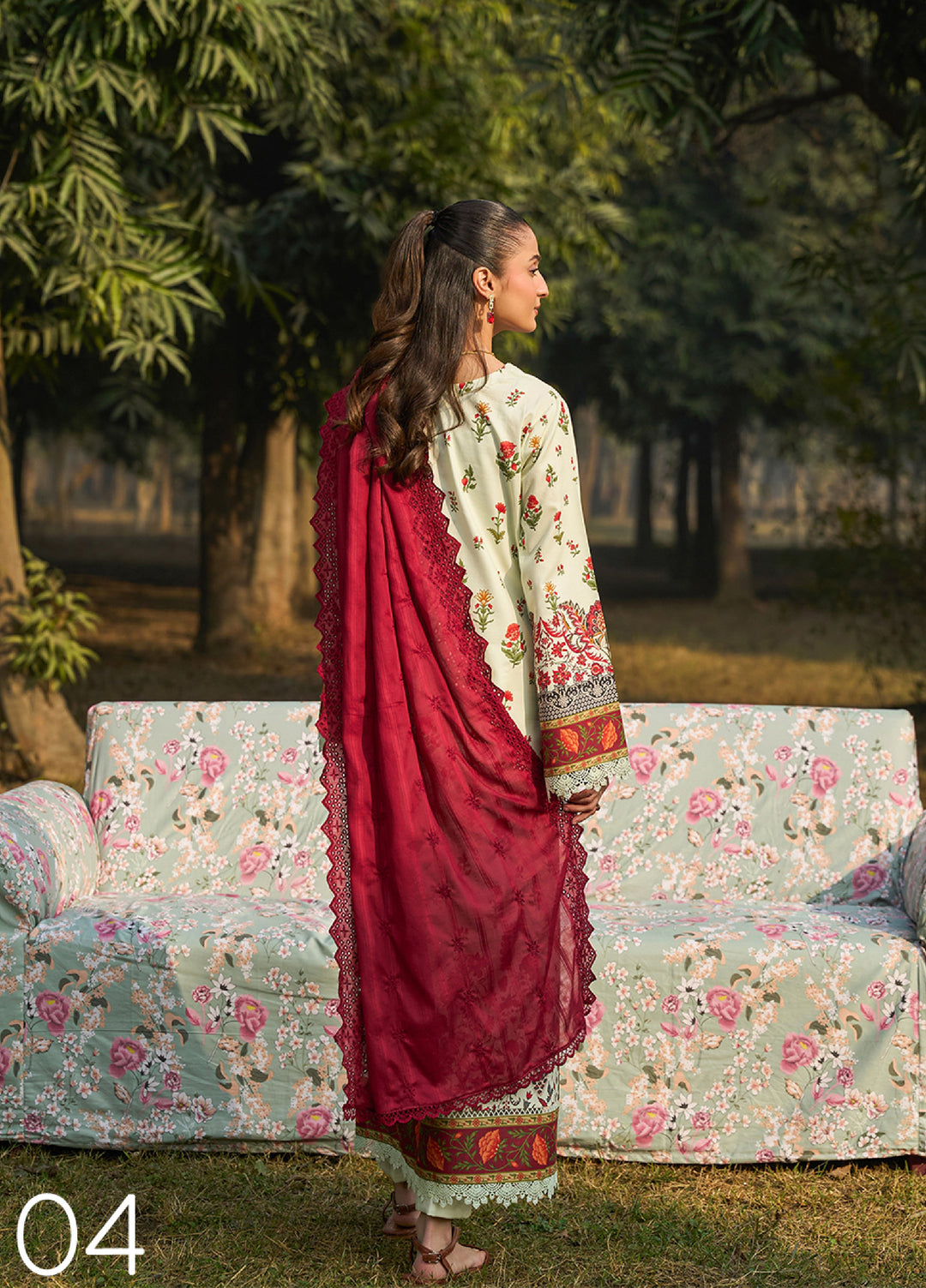 Raha Summer Prints by RajBari Unstitched Printed Lawn 3 Piece Suit RB26URS D-05 - Summer Collection