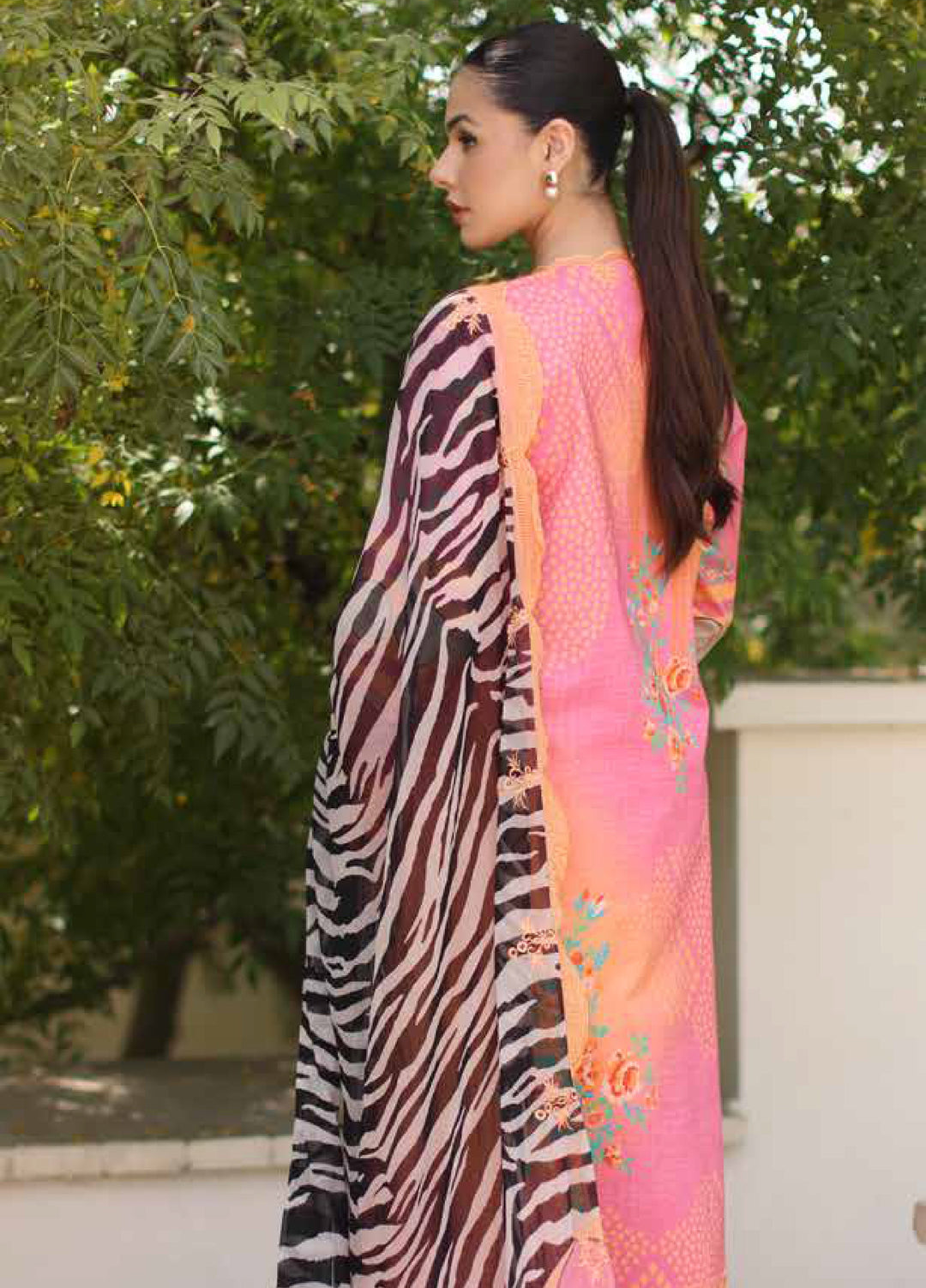 Combination by Charizma Unstitched Embroidered Luxury Lawn 3 Piece Suit CHR26UC CC6-10 - Summer Collection