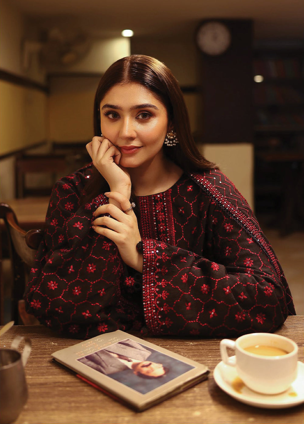 Cross Stitch Unstitched RTS Khaddar Embroidered Suits 3 Piece CS25KW D-02 Garnet Grace - Winter Collection