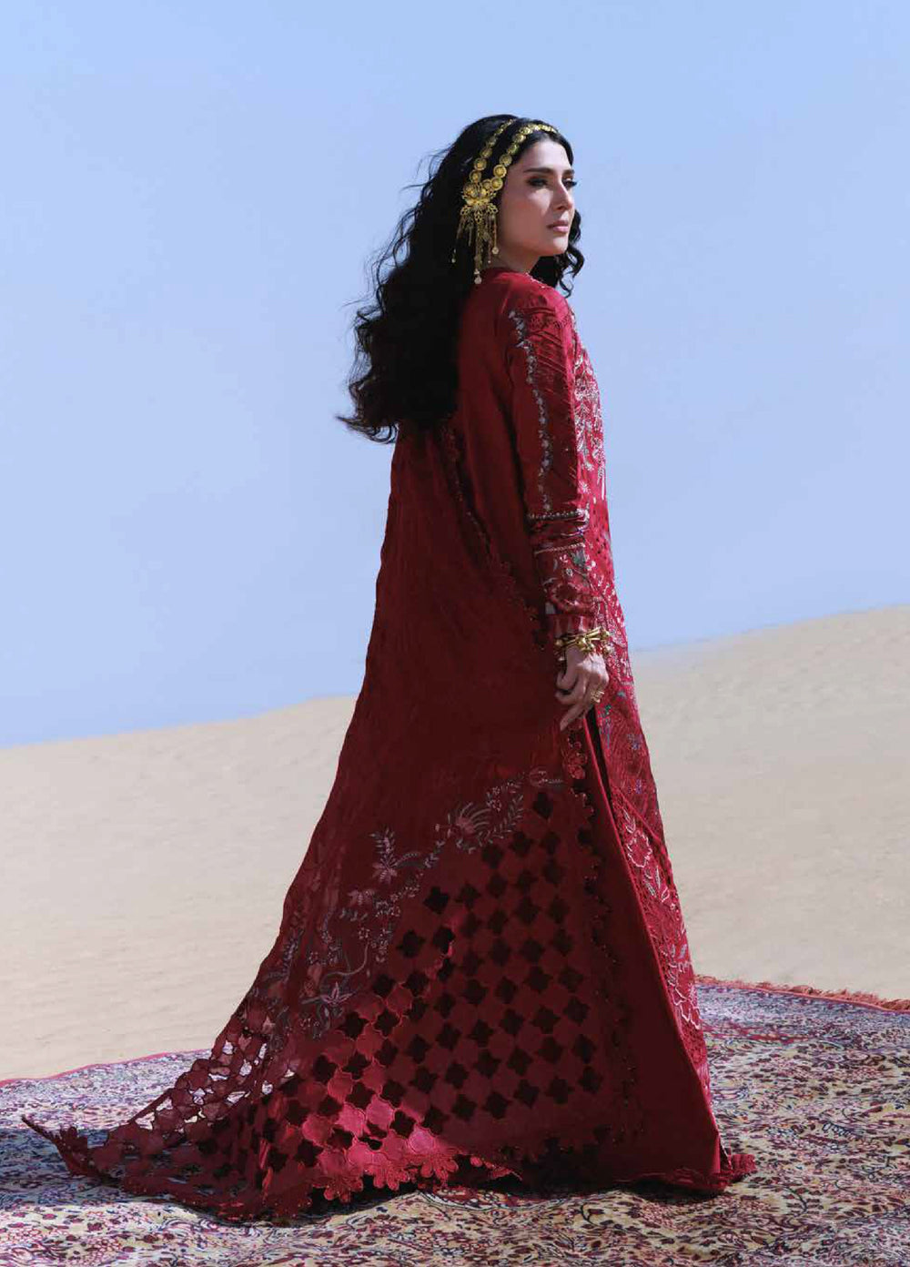 Aman by Nureh Unstitched Embroidered Luxury Lawn 3 Piece Suit NU26UA NE-230 - Festive Collection