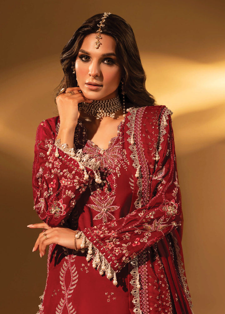 Aylin Unstitched Raw Silk Embroidered Suits 3 Piece AYL25US VELVORY - Festive Collection