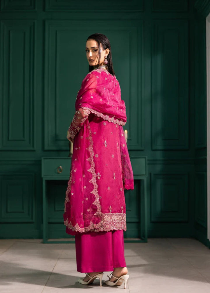 Ramz O Raaz by Ruby Suleiman Women Pret Organza Garnet Glow - Festive Collection
