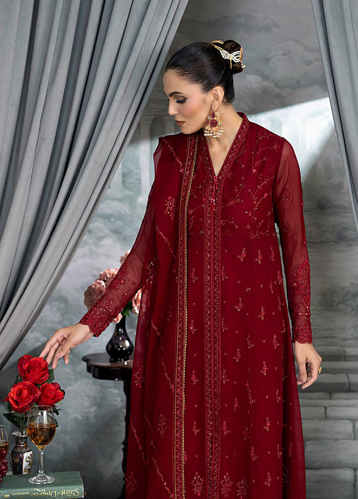 Elegance by Lakhany Unstitched Embroidered Chiffon Suits 4 Piece LSM25EC LG-RL-0021 - Festive Collection