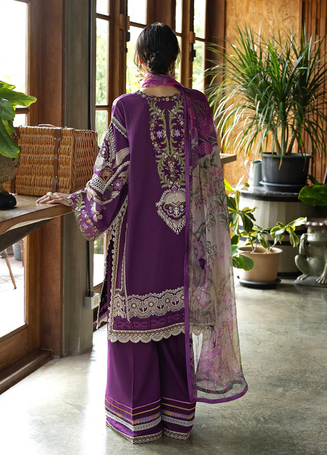 Mon Tresor by Esmel Unstitched Embroidered Luxury Lawn 3 Piece Suit EML26UMT D12-Aura - Summer Collection