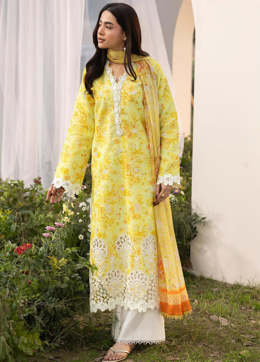 Summer Printkari Exclusive by RajBari Unstitched Embroidered Lawn 3 Piece Suit RB26USP D-05 - Casual Collection