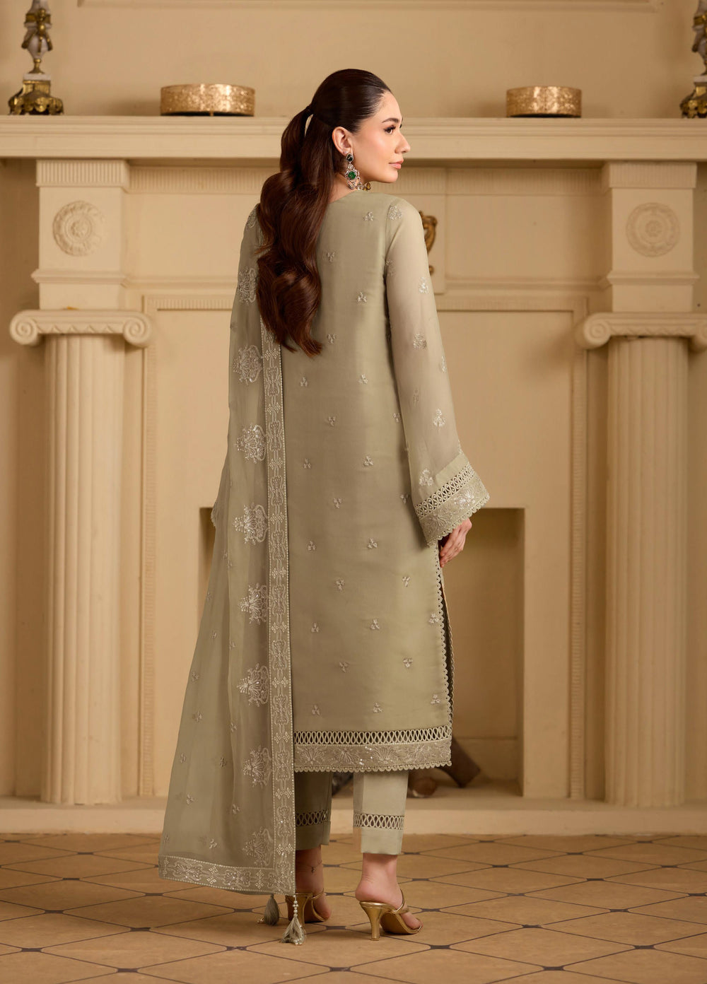 Alizeh Fashion Unstitched Embroidered Chiffon 3 Piece Suit AF26UCF AF-CH-2254-TASNIM - Festive Collection