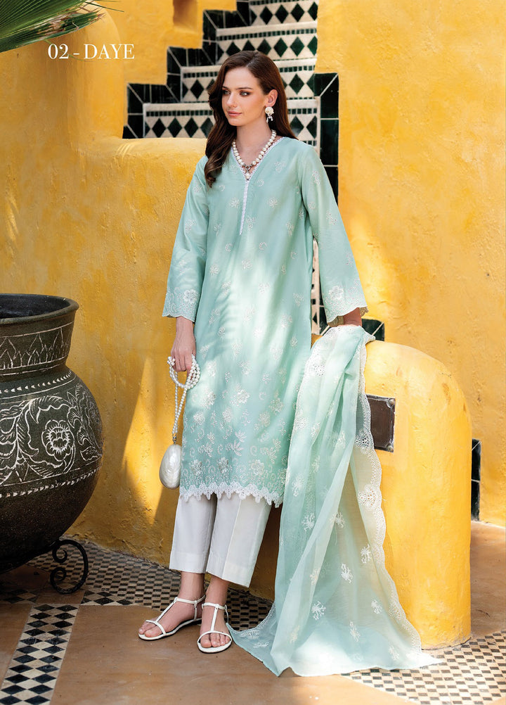 Xenia Formals Unstitched Embroidered Lawn 3 Piece Suit XE26ULS D-02 Daye - Summer Collection