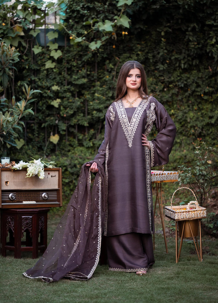 Sitaray by Reezas Women Pret Silk Embroidered 3 Piece saahil - Festive Collection