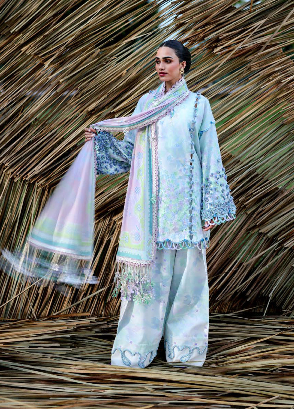 Neoma Prints by Republic Unstitched Printed Lawn 3 Piece Suit RW26UNL SP-8 ROSHAN - Summer Collection