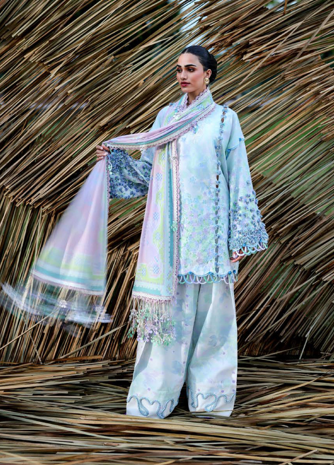 Neoma Prints by Republic Unstitched Printed Lawn 3 Piece Suit RW26UNL SP-8 ROSHAN - Summer Collection