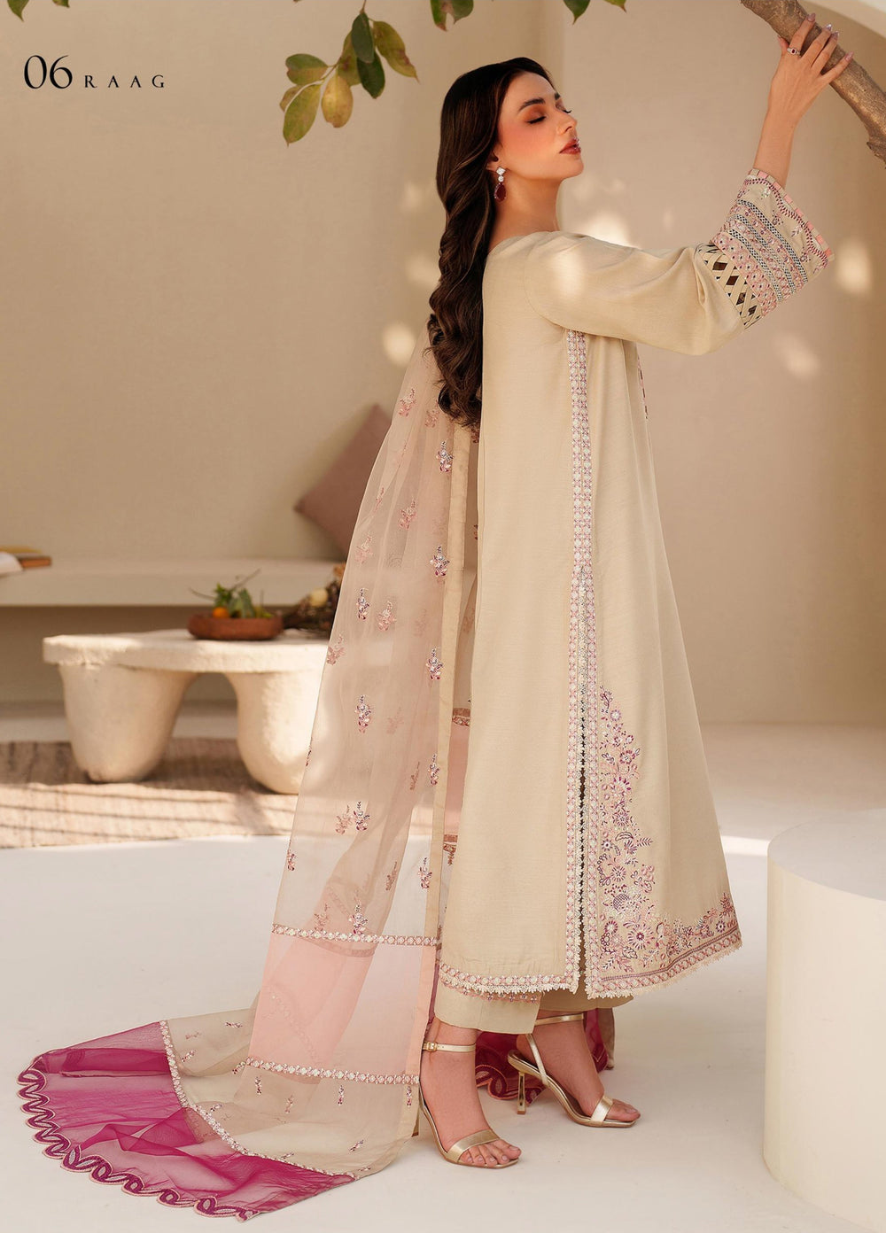 Tabeer by Zarif Unstitched Silk Embroidered 3 Piece Suit ZR26UT ZE-TS-06 RAAG - Winter Collection