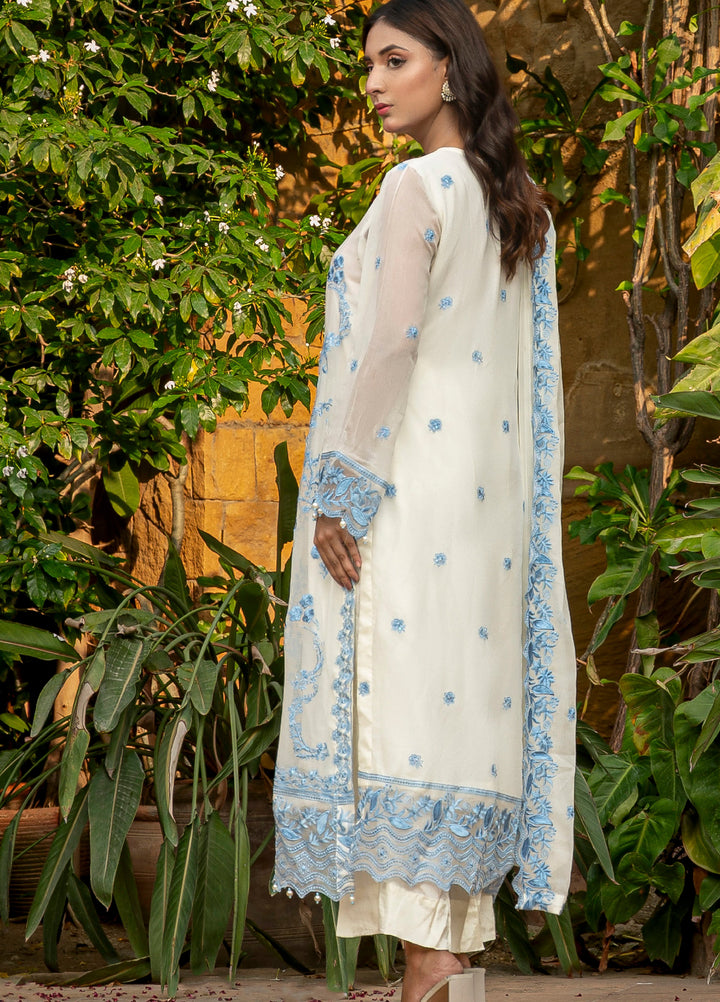 Zenia by Fine Tex Unstitched Royal Embroidered Chiffon Suits 3 Piece FNT25ZC ZC-01 - Festive Collection