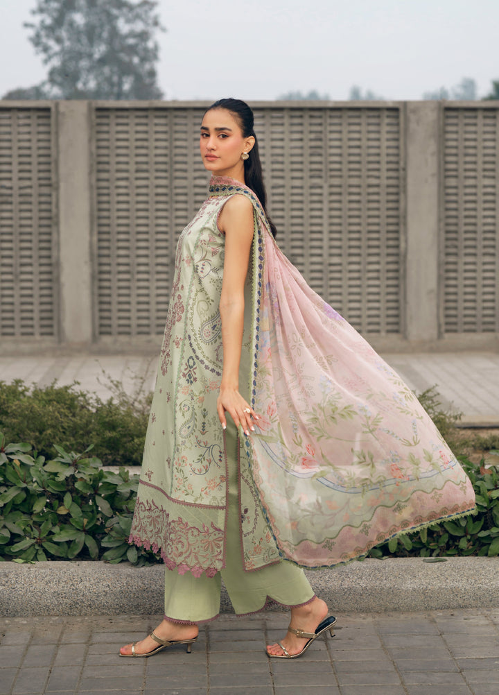Zync by Florent Unstitched Embroidered Lawn 3 Piece Suit FL26ZU FZ-8B - Summer Collection