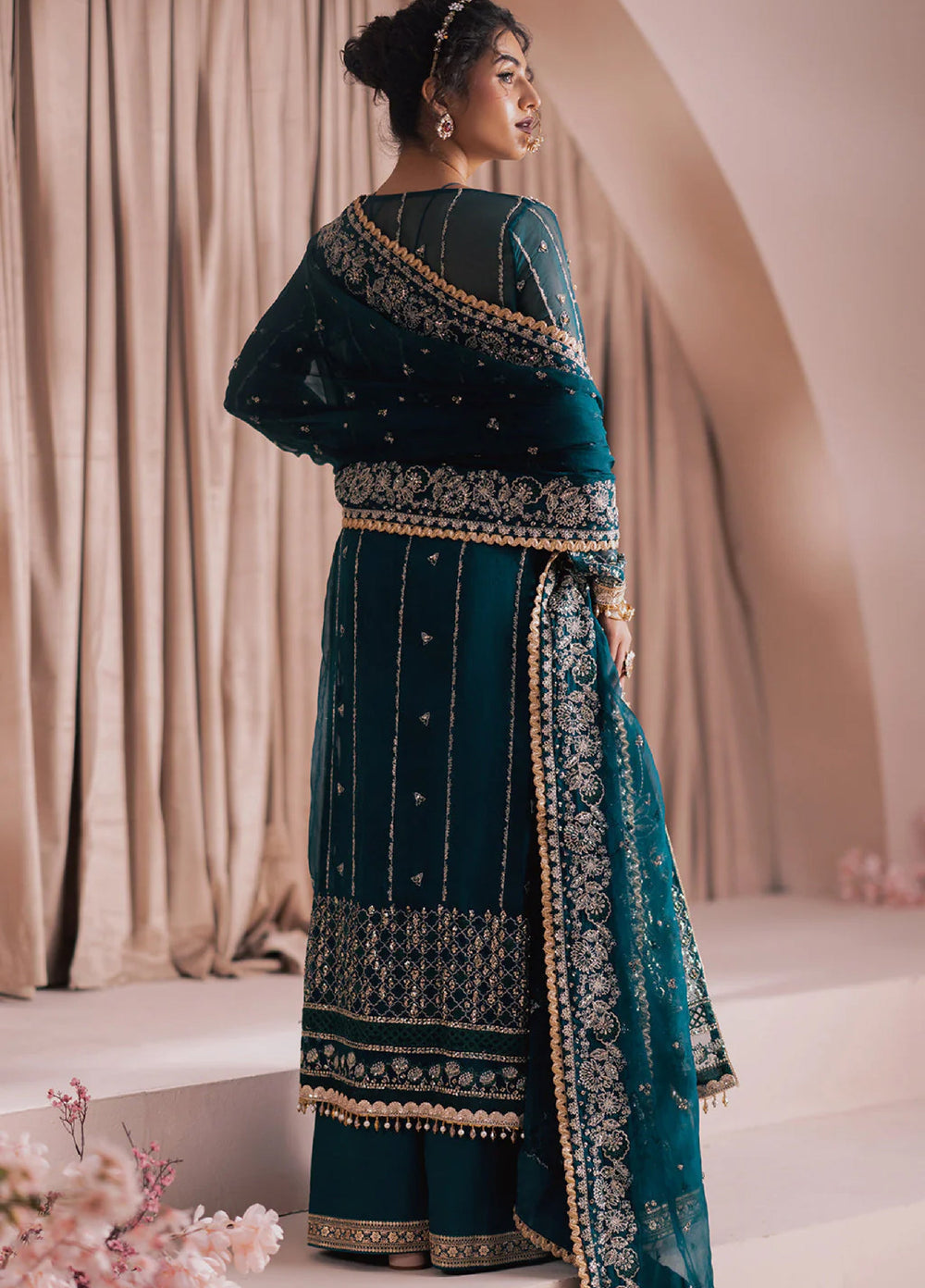 Zarposh Unstitched Embroidered Organza 3 Piece Suits ZP26UF Firaaq - Festive Collection