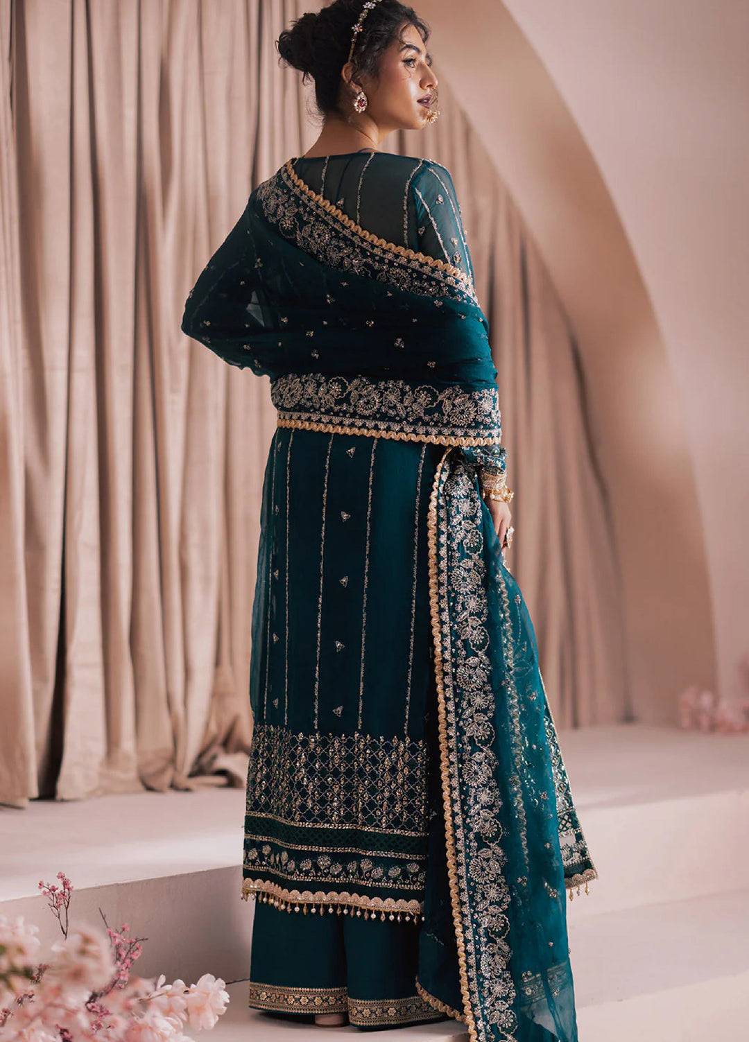 Zarposh Unstitched Embroidered Organza 3 Piece Suits ZP26UF Firaaq - Festive Collection
