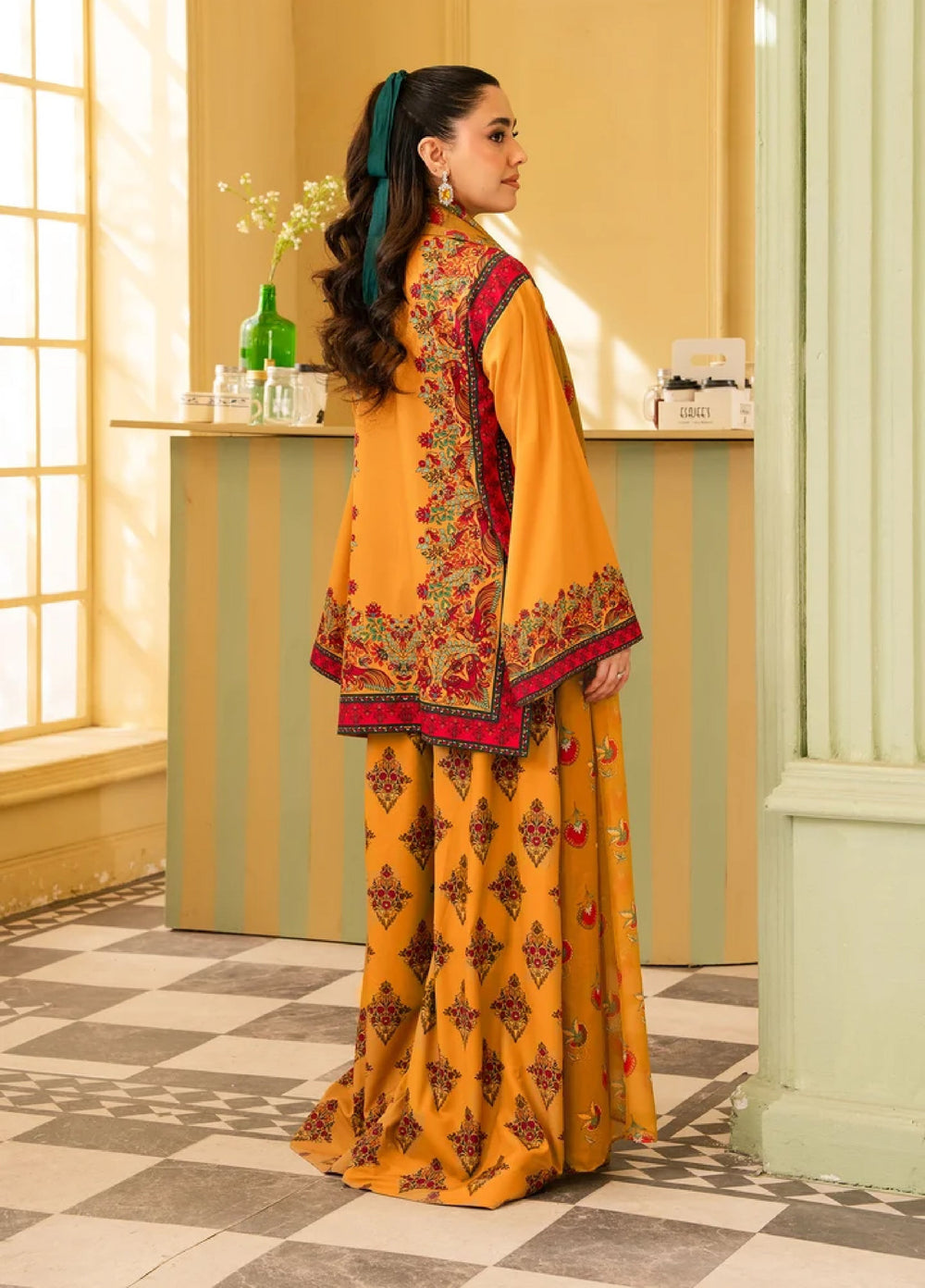 Retro by Maria Osama Khan RTW Printed Grip 3 Piece Suit MOK26PR Eden - Casual Collection