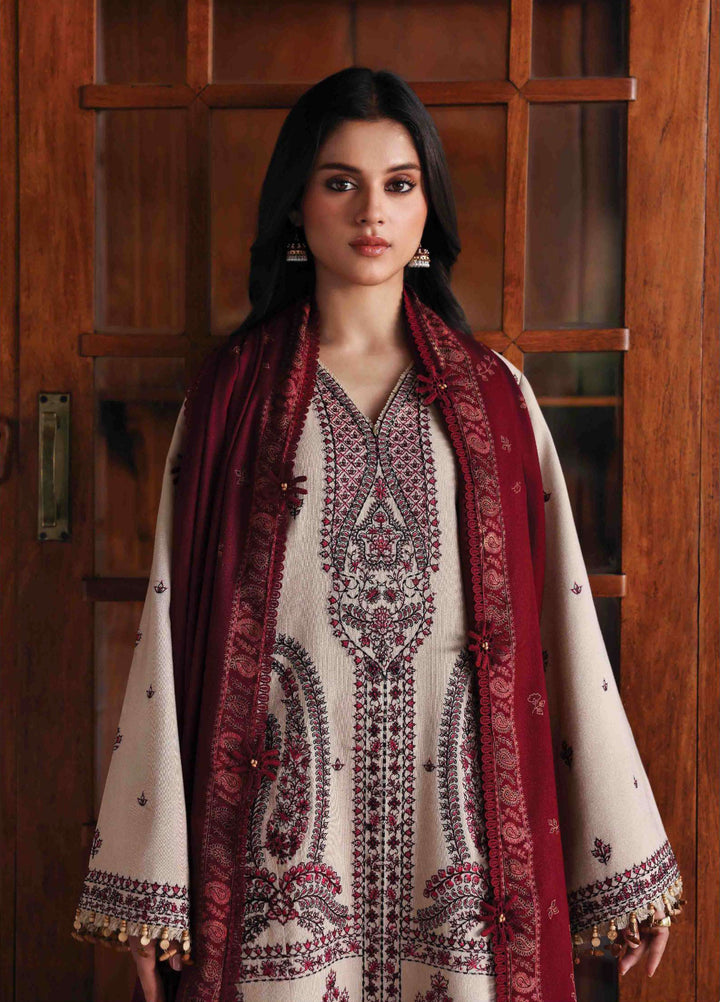 Amaris by Republic Womenswear Unstitched Luxury Shawl Karandi Embroidered Suits 3 Piece RW25AS D-2 - Winter Collection