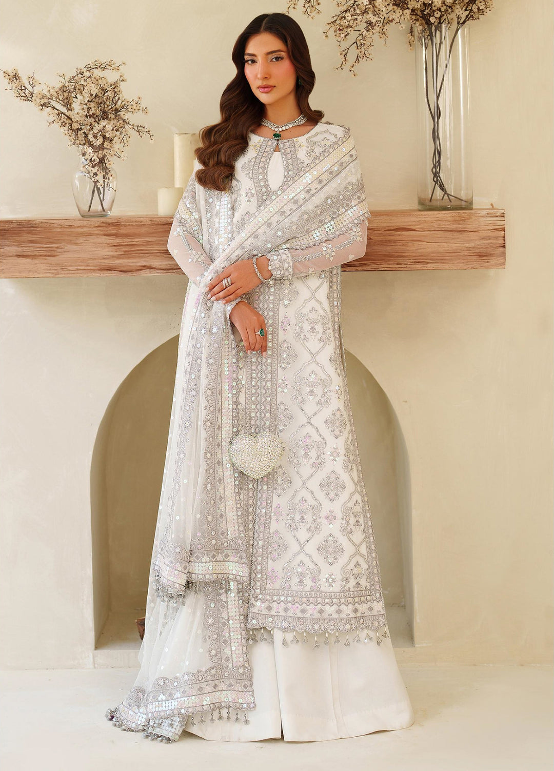 Meesa by Zarif Unstitched Net Embroidered Suits 3 Piece ZAF25MF ZRF-ML-01 MEEHAR - Winter Collection