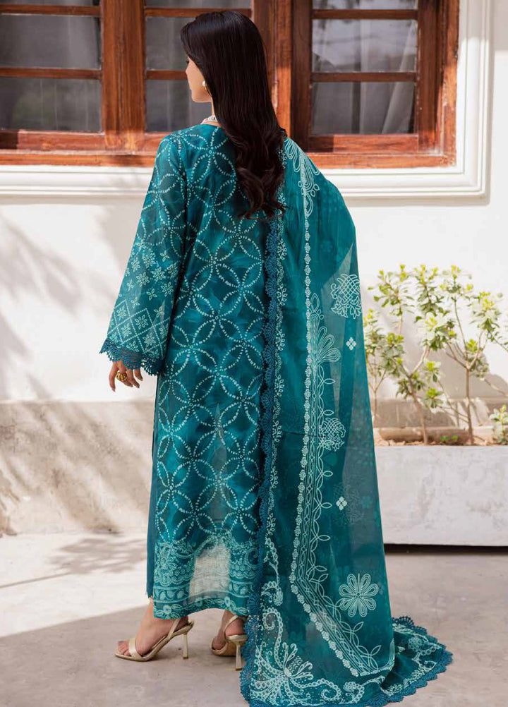 Rania by Nureh Unstitched Printed Lawn 3 Piece Suit NU26ULR NR-04 - Casual Collection