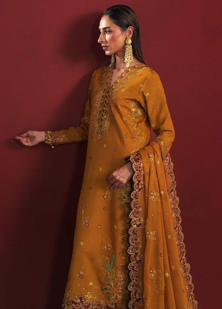 Shagun by Neeshay Unstitched Raw Silk Embroidered Suits 3 Piece NSH25SF ZARPOSH - Festive Collection