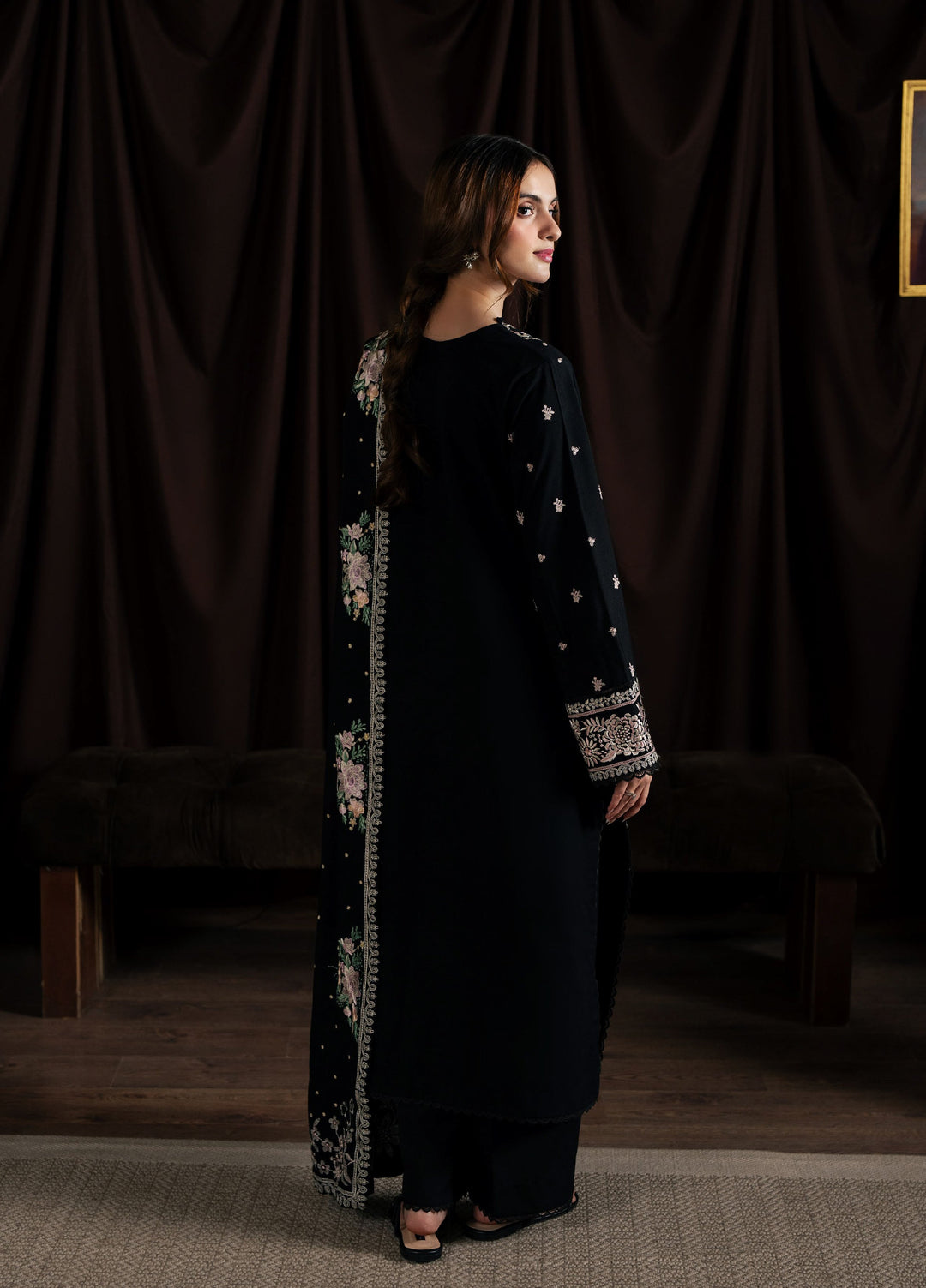 Neeshay Winter Reverie Unstitched Karandi Embroidered Suits 3 Piece NSH25WR Velayne - Winter Collection