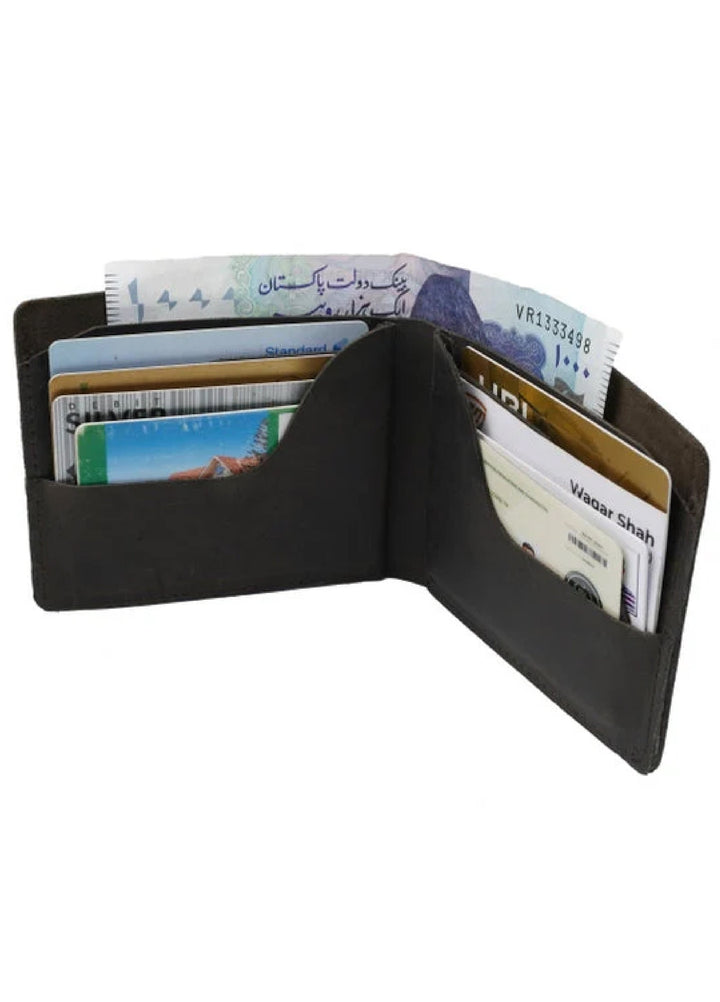 Vintage by Jild Mens Genuine Vintage Leather Wallet-CHARCOAL S2 - Wallets Collection