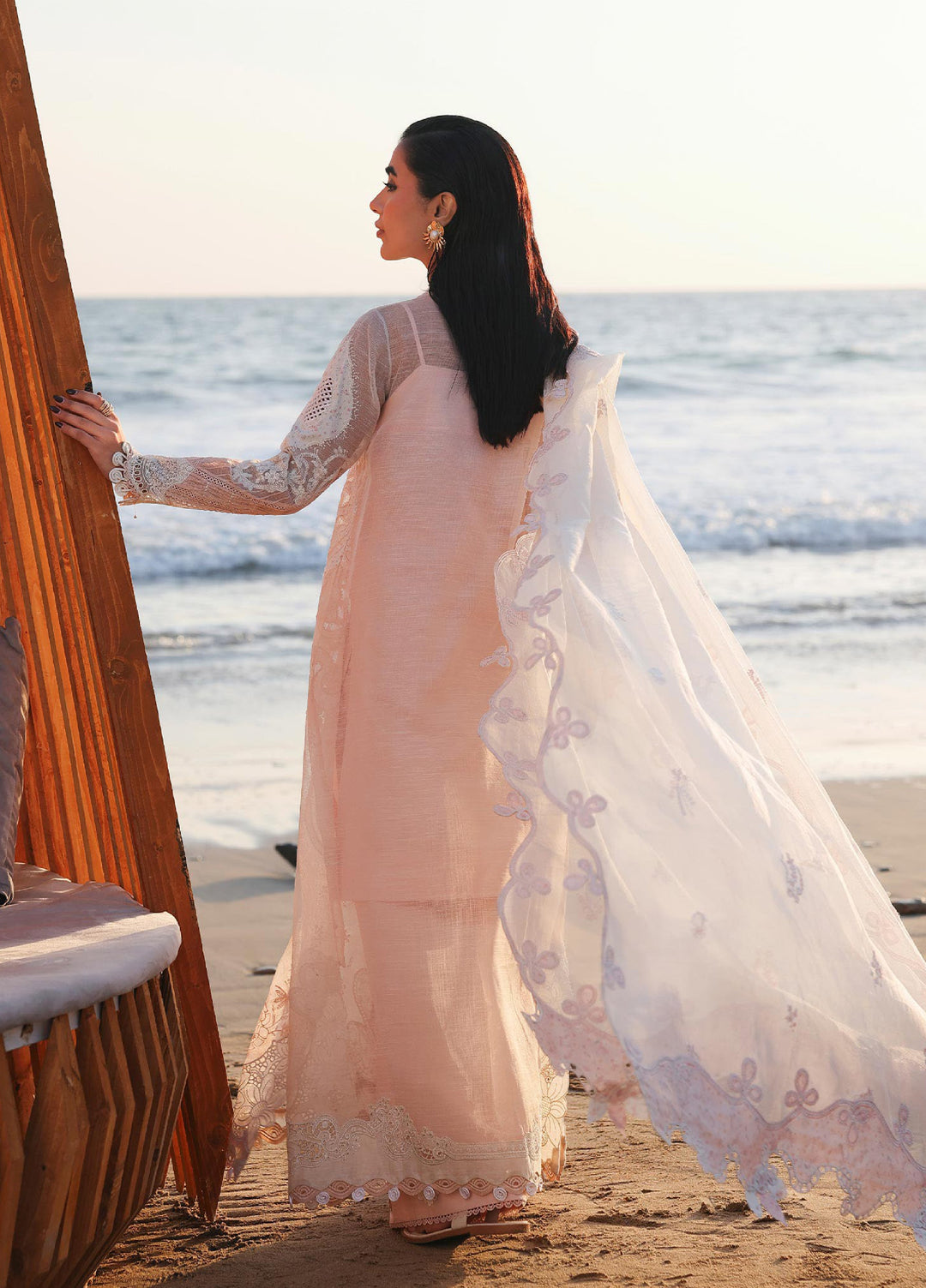 Sahil by Qalamkar Unstitched Embroidered Luxury Lawn 3 Pcs Suit QLK26US SA-06 Mahur - Summer