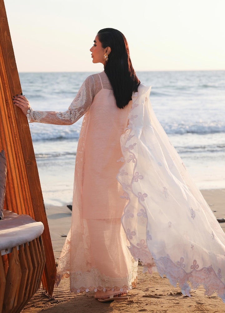 Sahil by Qalamkar Unstitched Embroidered Luxury Lawn 3 Pcs Suit QLK26US SA-06 Mahur - Summer