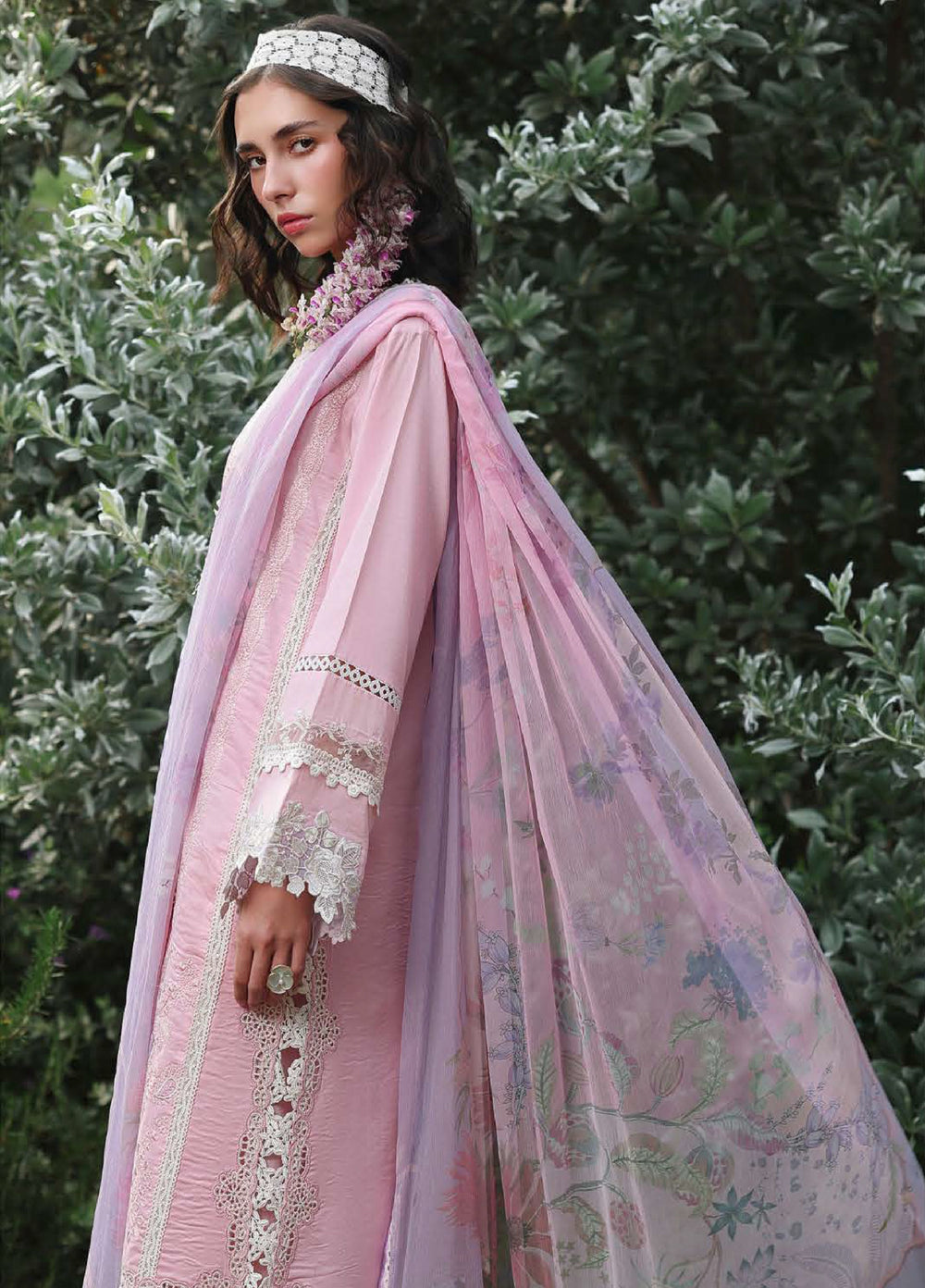 The Secret Garden by Mushq Unstitched Embroidered Lawn 3 Piece Suit MU26USG Rosewood Secret HUNSS260410 - Festive Collection
