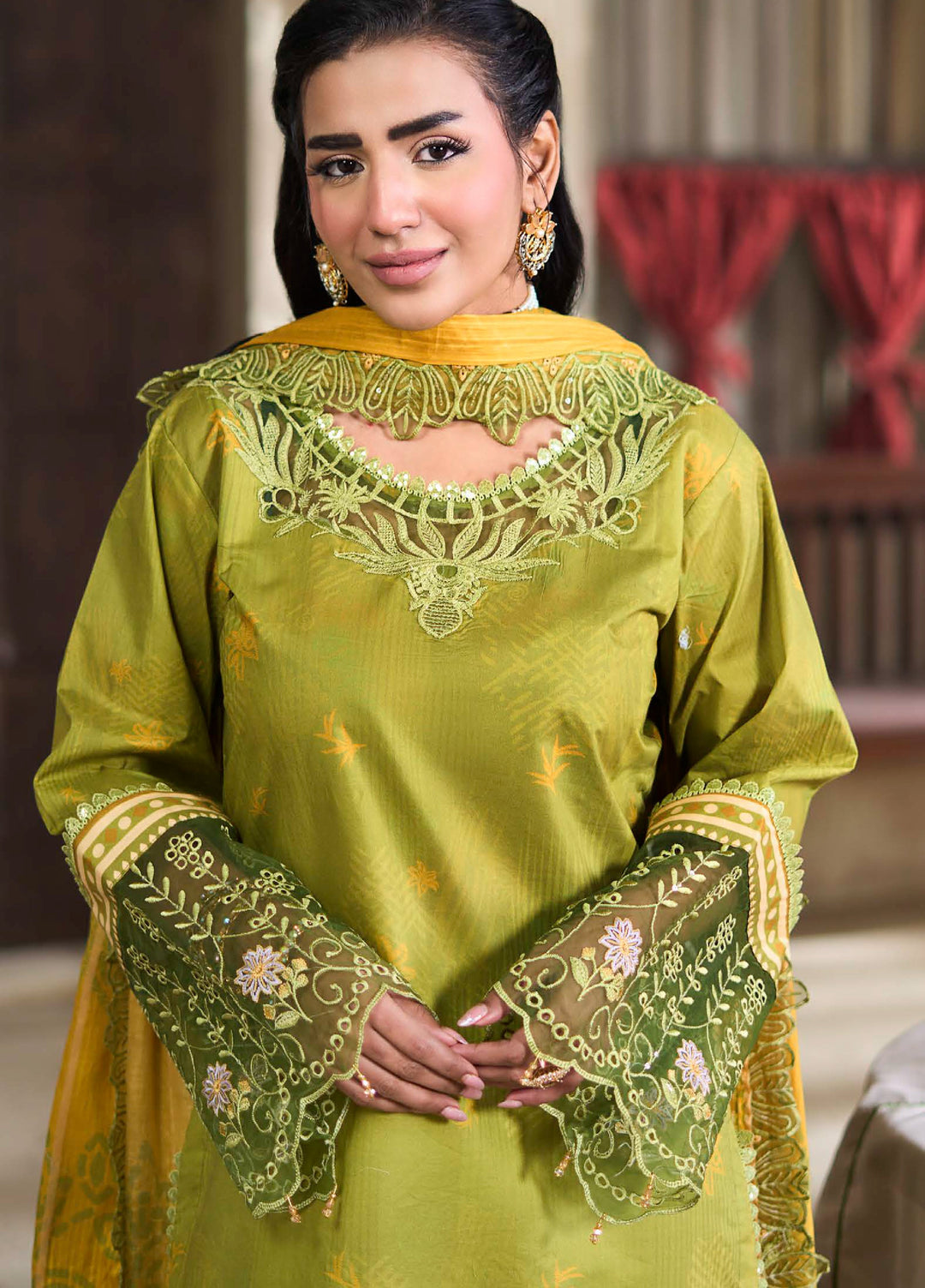 Applique Kari by Al Zohaib Unstitched Embroidered Lawn 3 Piece Suit AZ26AVI D-08 - Summer Collection