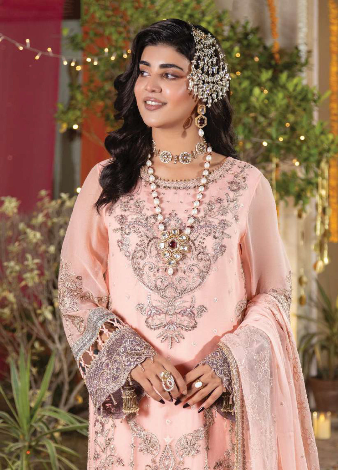 Shagun by Imrozia Premium Women 3 Piece Chiffon Suit M-107 Sahira - Festive Collection