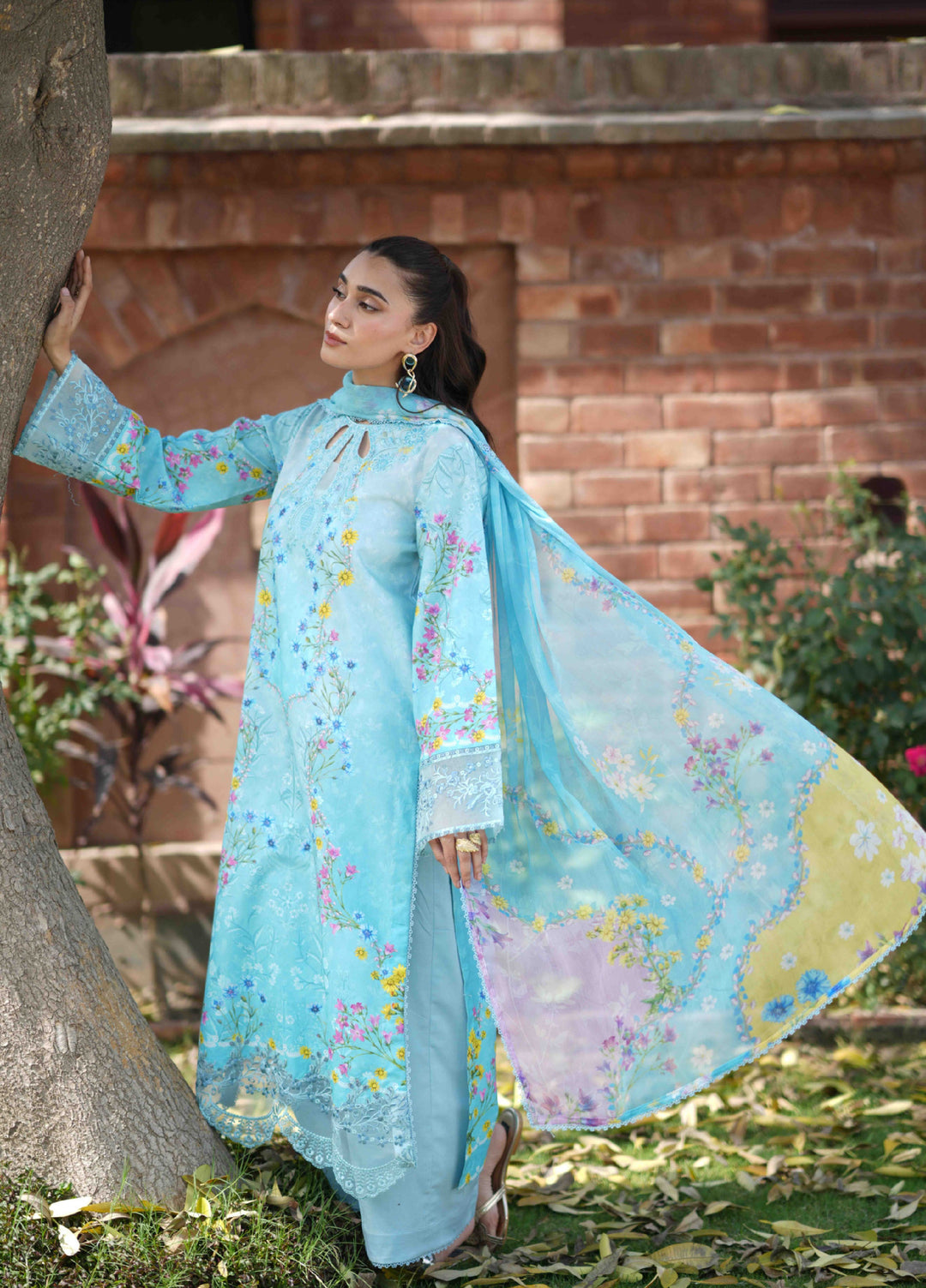 Summer Lines by Neeshay Unstitched Printed and Embroidered Lawn 3 Piece Suit NSH26ULS CELESTIA - Eid Collection