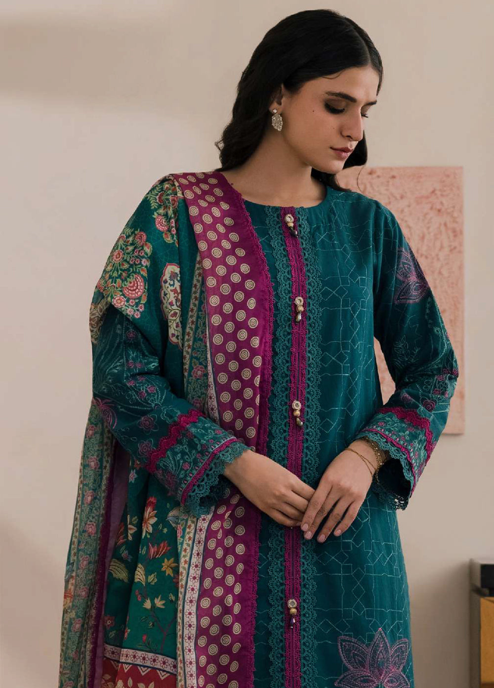 Zellbury Unstitched Printed Lawn 3 Piece Suit ZB26UC WUS26E30573 - Casual Collection