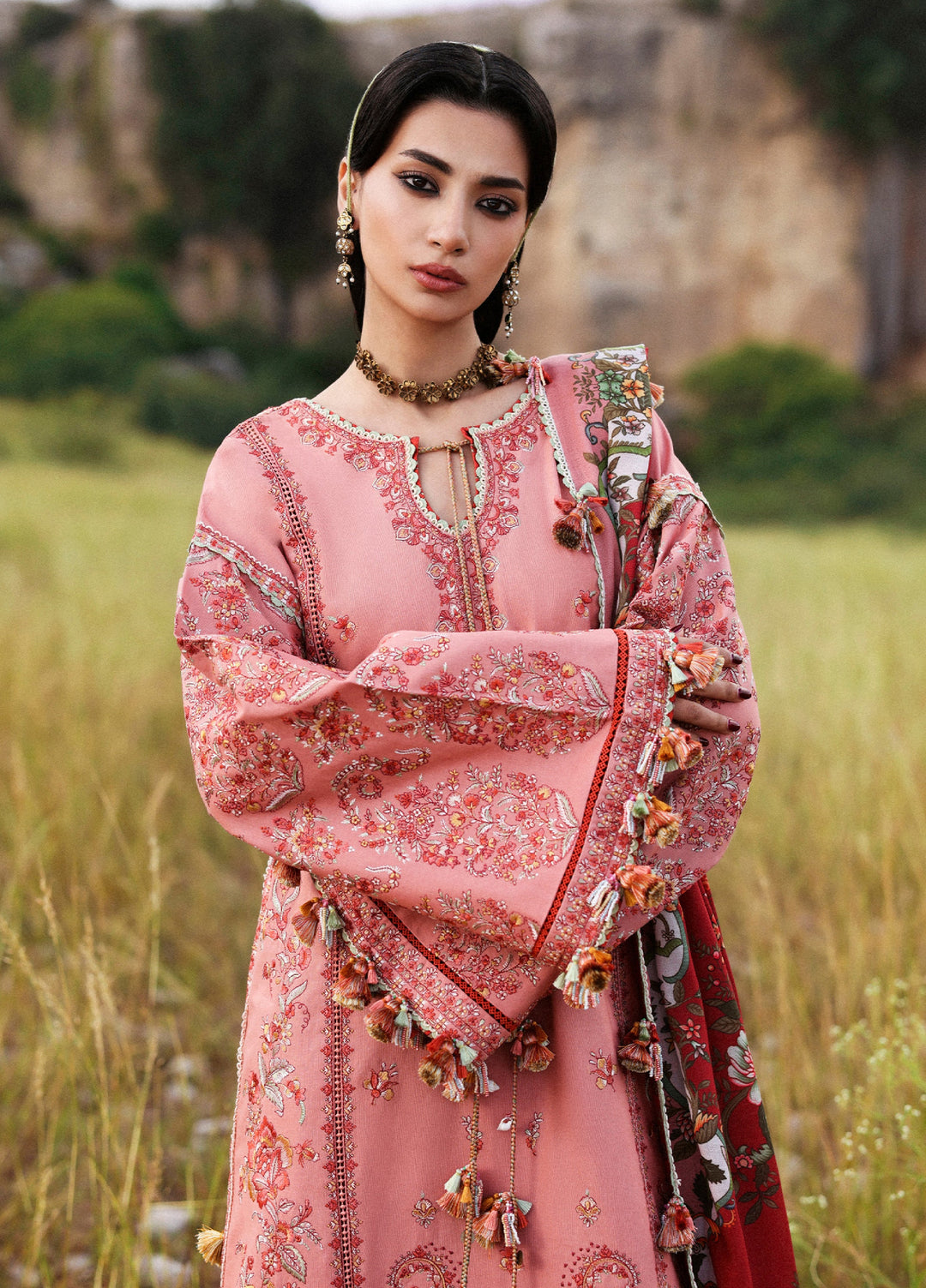 Hussain Rehar Embroidered Jacquard Suits Unstitched 3 Piece HRR25KW Mahpara - Winter Collection