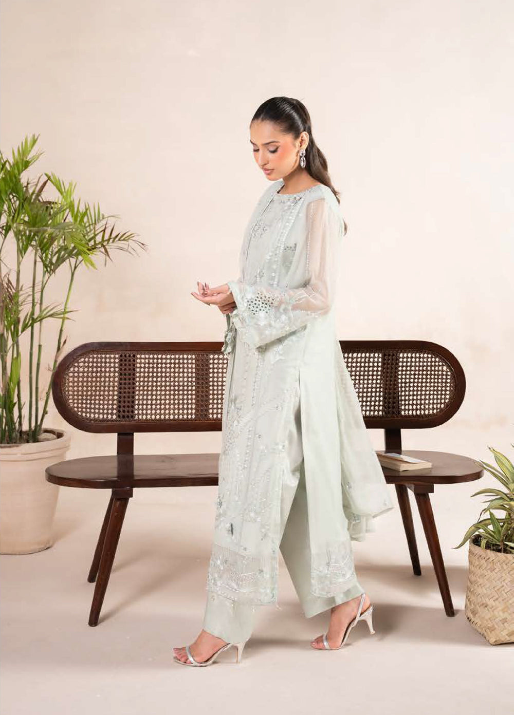 Anaya Noor by Zebtan Unstitched Embroidered Chiffon 3 Piece Suit ZB26UAN AN-10 - Festive Collection