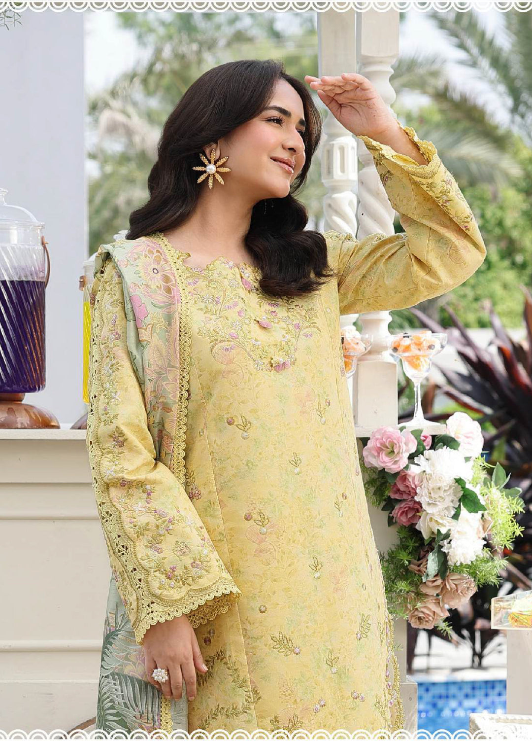 Florence by Rang Rasiya Unstitched Embroidered Lawn 3 Piece Suit RR26ULF Yumna - Festive Collection
