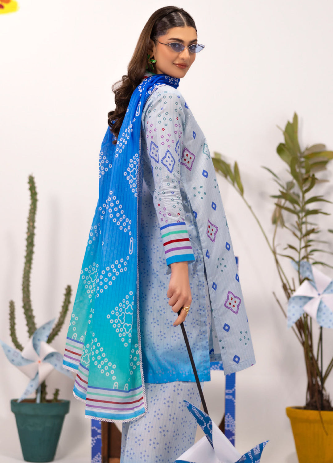 Coco Popup by Al Zohaib Unstitched Printed Lawn 3 Piece Suit AZ26UCP D-4 - Summer Collection