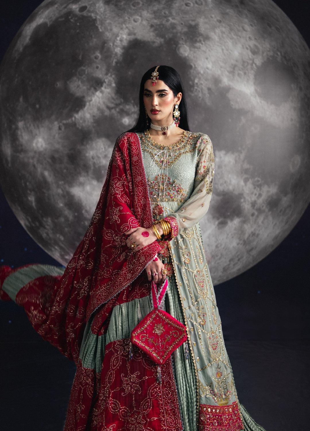 Sara Jahan Women RTW Embroidered Chiffon 3 Piece Suit SJ26RF SJ-1007 - Festive Collection